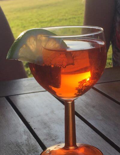 Photo d'un verre de Sangria à Laragne en Gascogne
